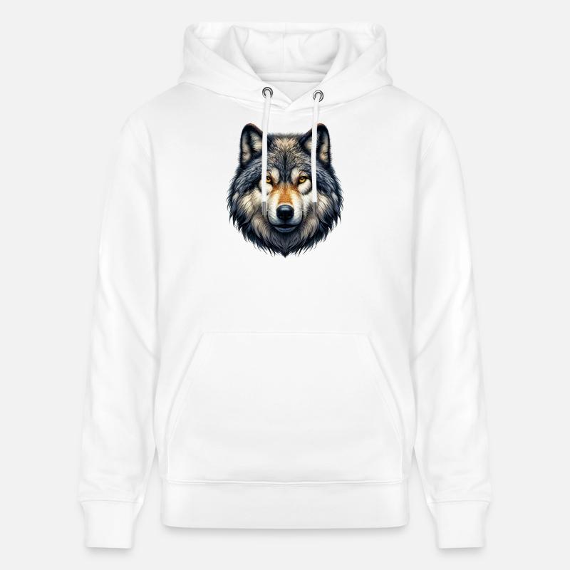 Loup - Sweat à capuche bio CRUISER Stanley/Stella Unisexe - blanc