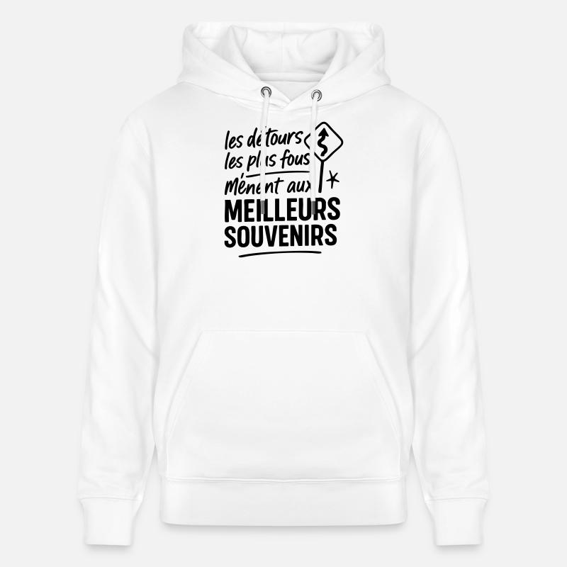 Illustration Éco-Responsable Nature - Sweat à capuche bio CRUISER Stanley/Stella Unisexe - blanc