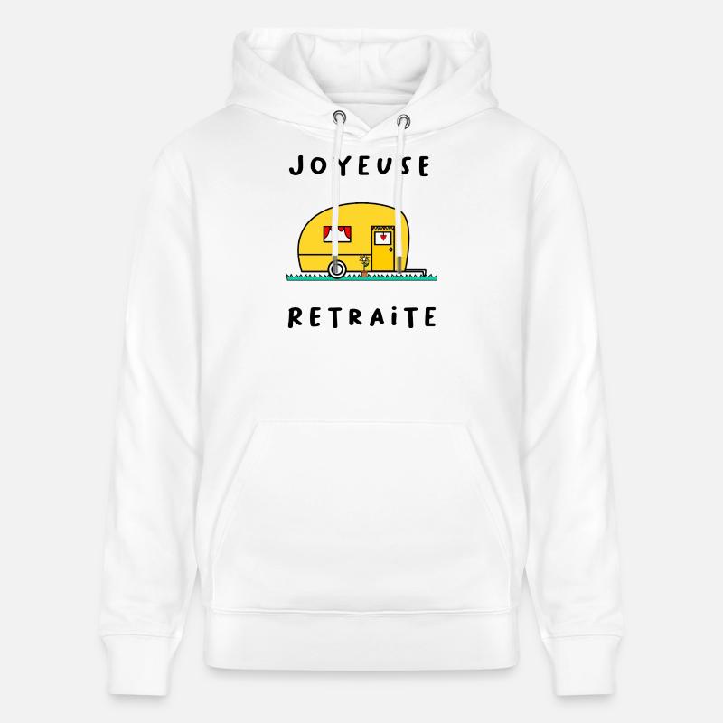 JOYEUSE RETRAITE. RETRAITE. RETRAITEE. RETRAITE - Sweat à capuche bio CRUISER Stanley/Stella Unisexe - blanc