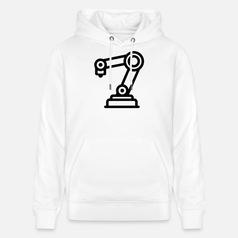 bras robotique - Sweat à capuche bio CRUISER Stanley/Stella Unisexe - blanc