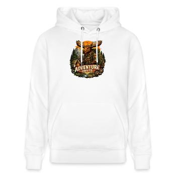 adventure - Stanley/Stella CRUISER Unisex Organic Hoodie - white - Front - Alina (178cm) & Michal (187cm)