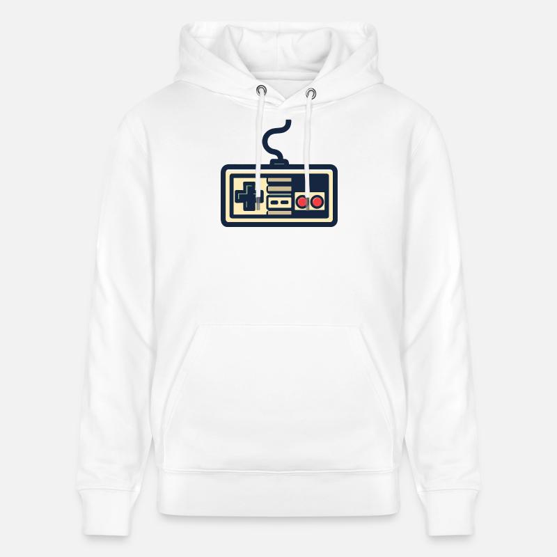 Retro-Gamecontroller-Design - Stanley/Stella Unisex Bio-Hoodie CRUISER - Weiß