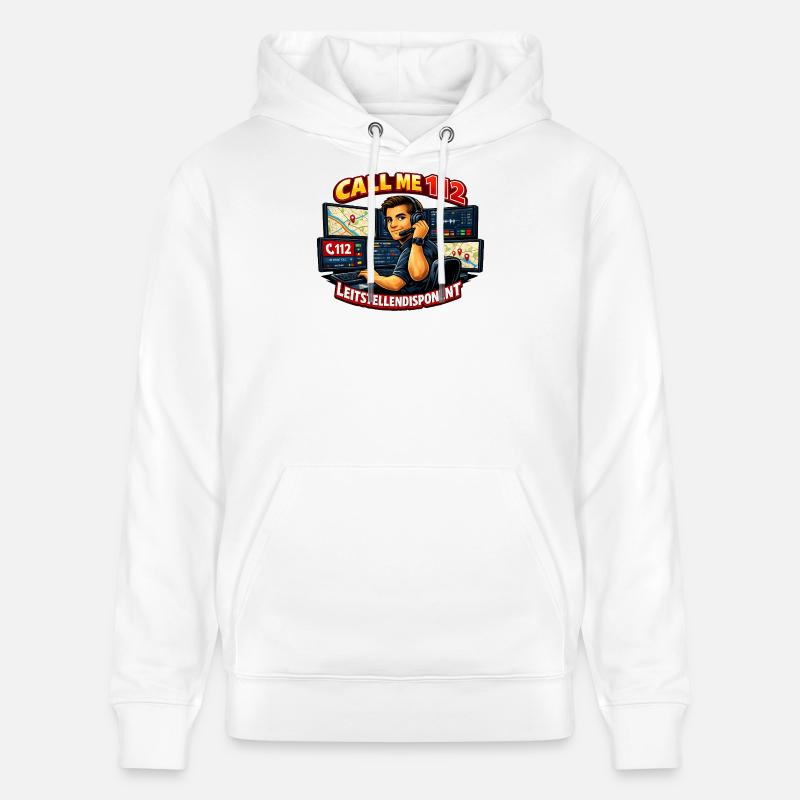 Call Me 112 Leitstellendisponent - Stanley/Stella Unisex Bio-Hoodie CRUISER - Weiß