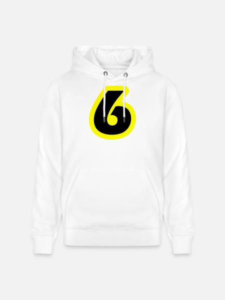 6 Symbole numérique - Sweat à capuche bio CRUISER Stanley/Stella Unisexe - blanc
