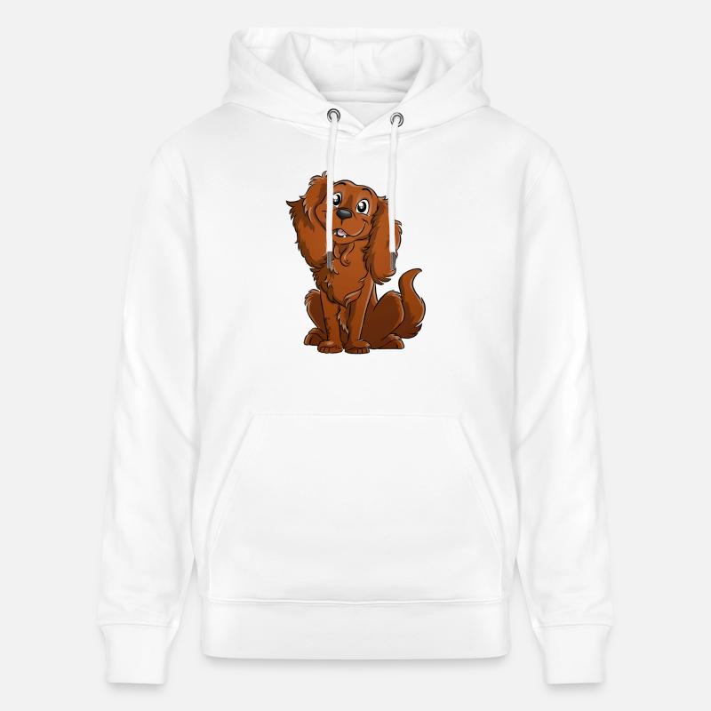 Cavalier King Charles - Feu - Sweat à capuche bio CRUISER Stanley/Stella Unisexe - blanc