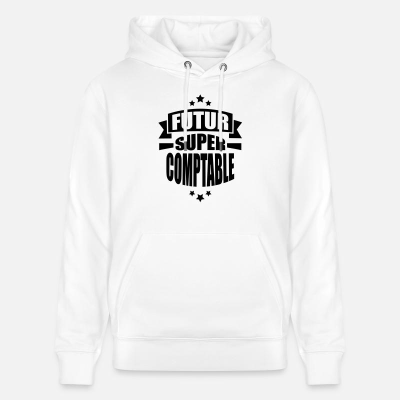 futur super comptable - Sweat à capuche bio CRUISER Stanley/Stella Unisexe - blanc