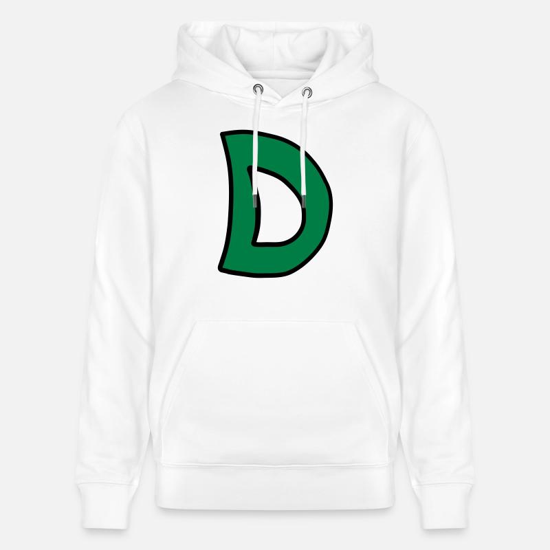 Buchstabe D Comic Cartoon - Stanley/Stella Unisex Bio-Hoodie CRUISER  - Weiß
