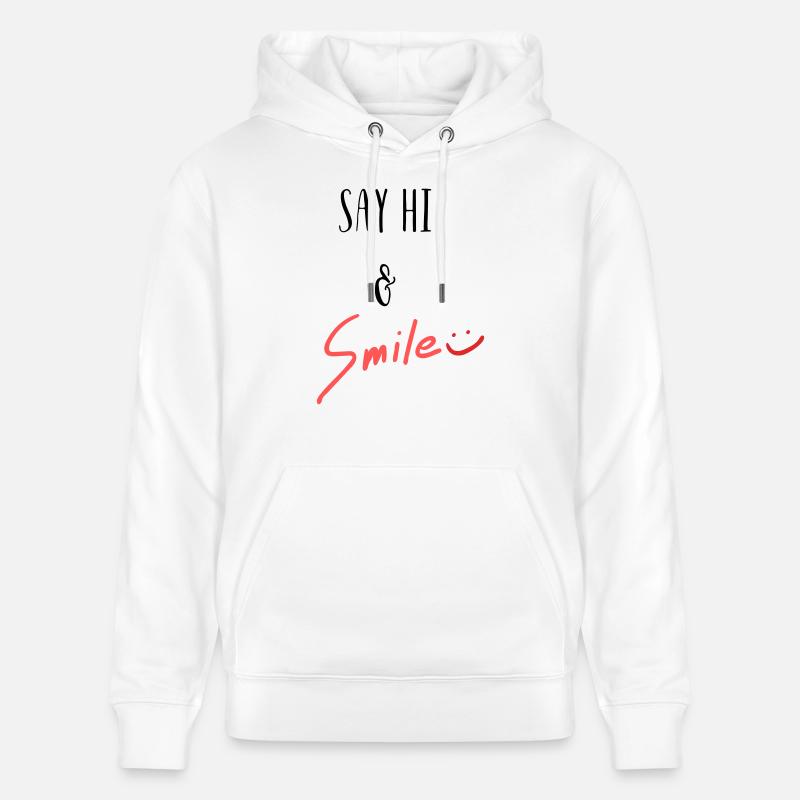 Sag Hi und lächle! - Stanley/Stella Unisex Bio-Hoodie CRUISER  - Weiß