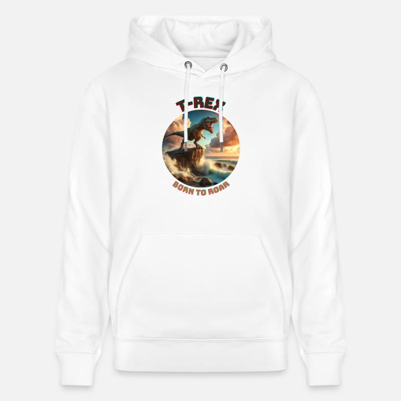 T Rex11 - Sweat à capuche bio CRUISER Stanley/Stella Unisexe - blanc