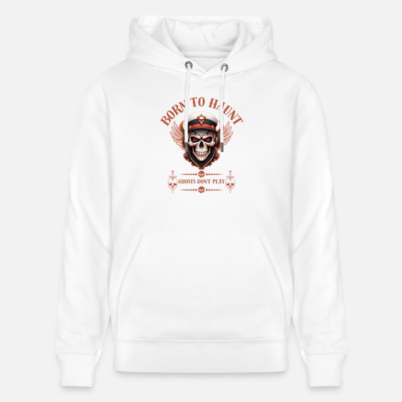 « Né pour hanter. » - Sweat à capuche bio CRUISER Stanley/Stella Unisexe - blanc