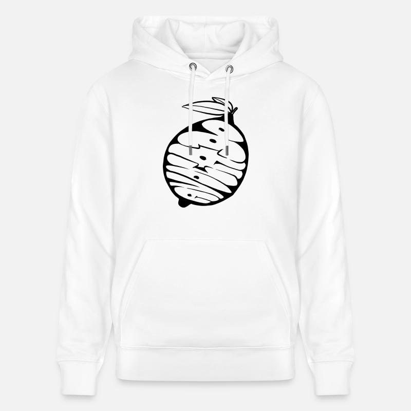 Avocat-Citron Graff (stencil) - Sweat à capuche bio CRUISER Stanley/Stella Unisexe - blanc