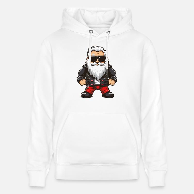 Père Noël cool - Sweat à capuche bio CRUISER Stanley/Stella Unisexe - blanc