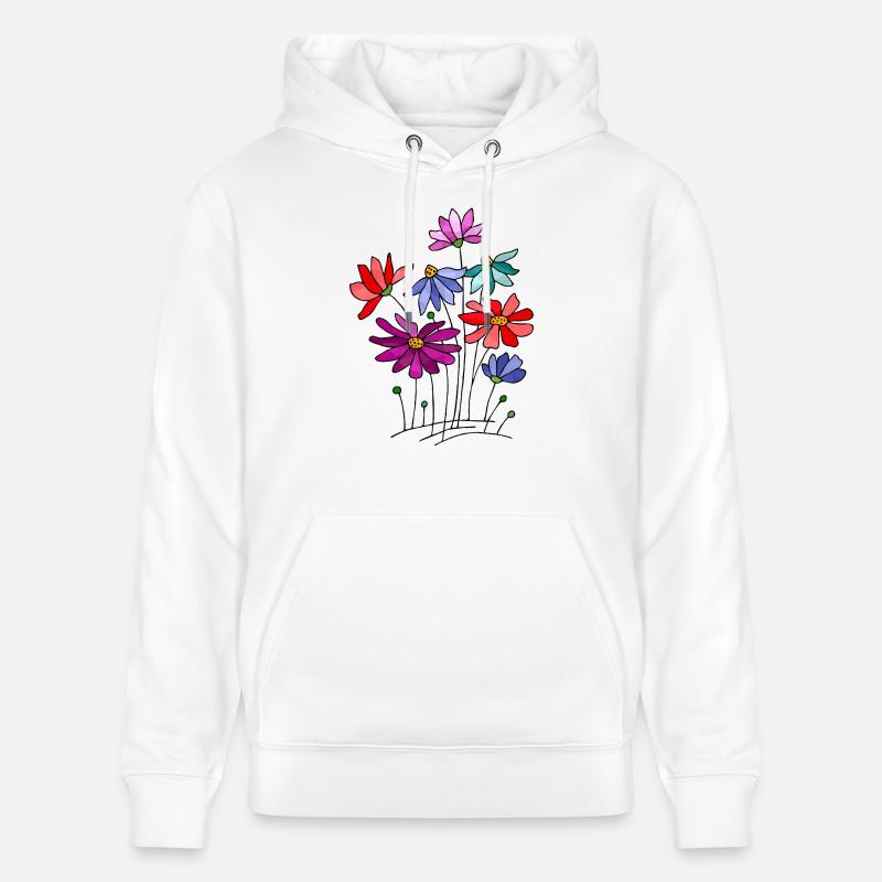 Fleur - Sweat à capuche bio CRUISER Stanley/Stella Unisexe - blanc