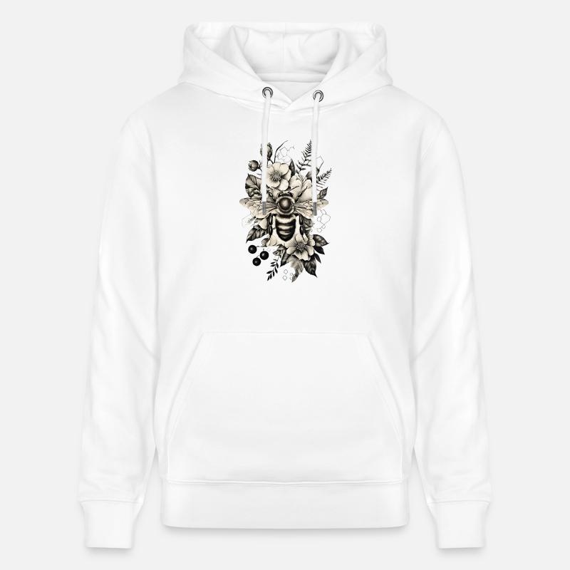 Abeille Insecte Apiculture Cadeau - Sweat à capuche bio CRUISER Stanley/Stella Unisexe - blanc
