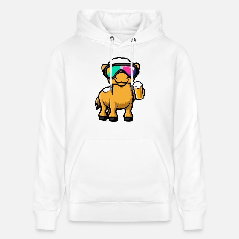 Bière après-ski Camel - Sweat à capuche bio CRUISER Stanley/Stella Unisexe - blanc