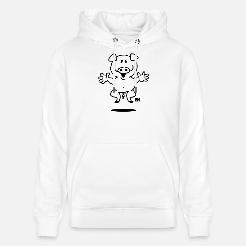cochon - Sweat à capuche bio CRUISER Stanley/Stella Unisexe - blanc