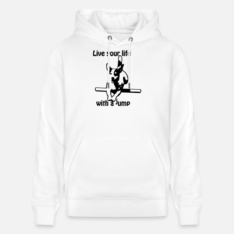 Agility Jack Russel Terrier - Sweat à capuche bio CRUISER Stanley/Stella Unisexe - blanc