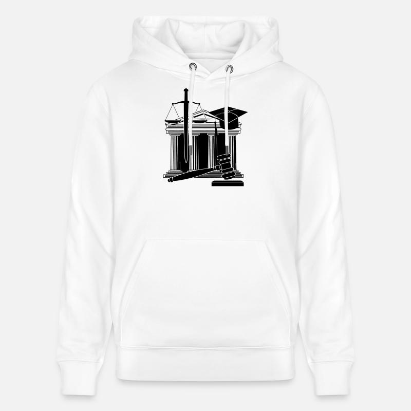 Logo de la Cour - Sweat à capuche bio CRUISER Stanley/Stella Unisexe - blanc