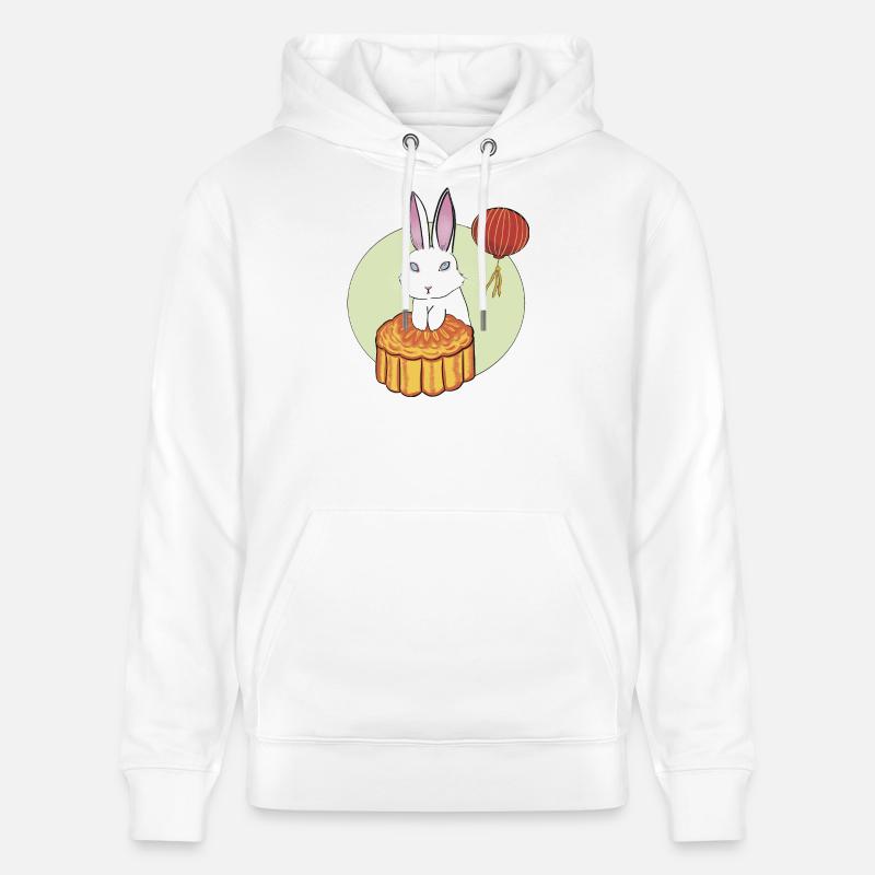 Gâteau de lune Lapin - Sweat à capuche bio CRUISER Stanley/Stella Unisexe - blanc