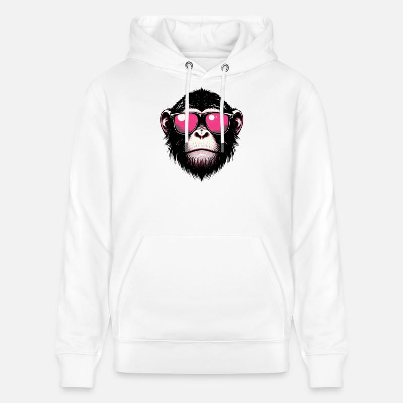 Singe - Sweat à capuche bio CRUISER Stanley/Stella Unisexe - blanc