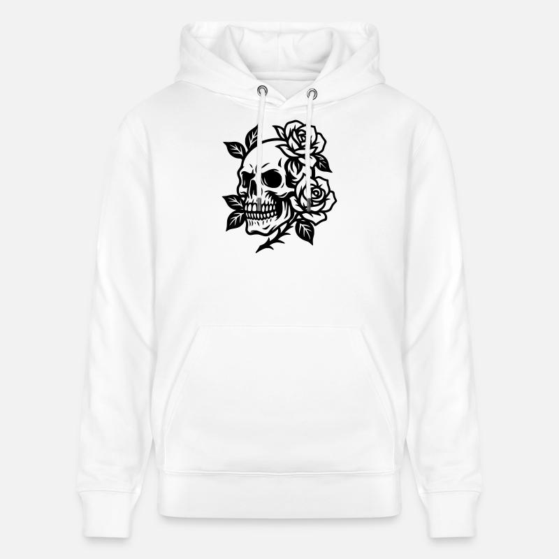 Crâne - Sweat à capuche bio CRUISER Stanley/Stella Unisexe - blanc