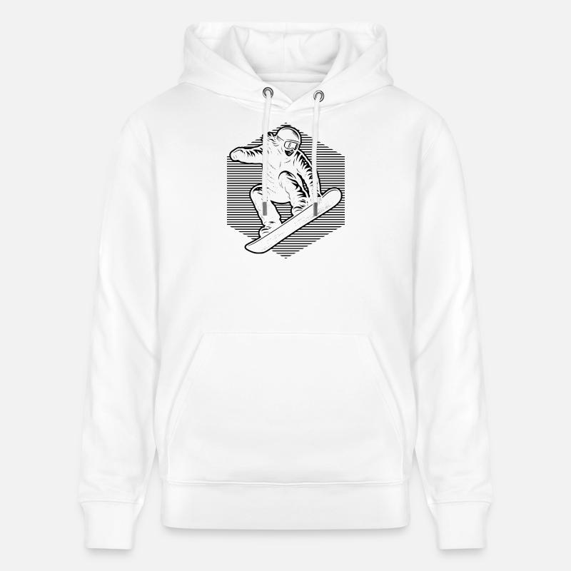 Conception de snowboarder - Sweat à capuche bio CRUISER Stanley/Stella Unisexe - blanc