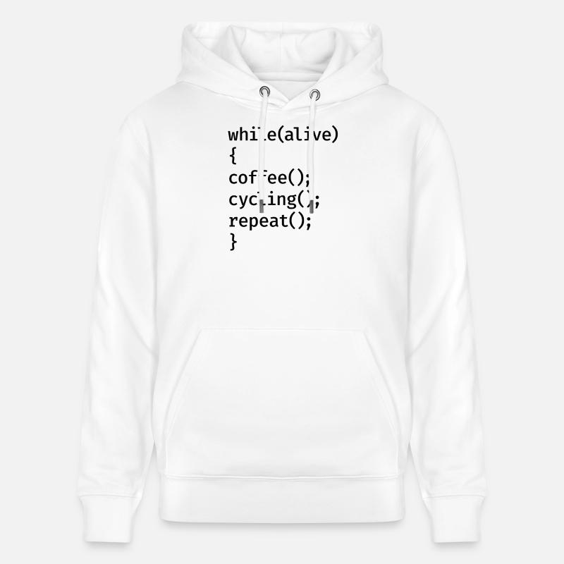 Cyclage du codage - Sweat à capuche bio CRUISER Stanley/Stella Unisexe - blanc