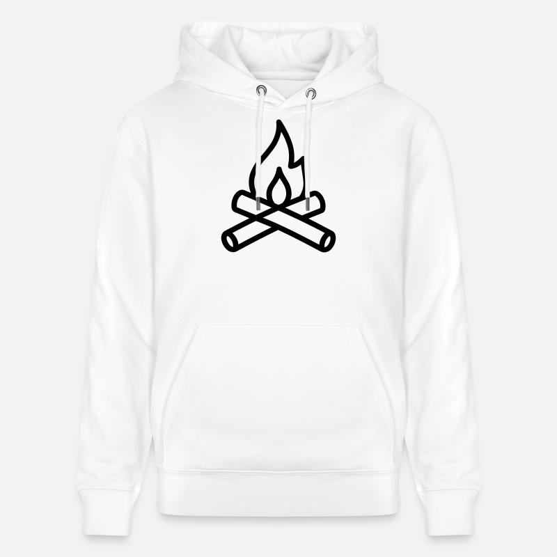 feu de camp - Sweat à capuche bio CRUISER Stanley/Stella Unisexe - blanc