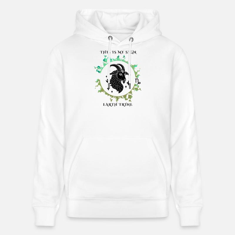 Mon signe Capricorne - Sweat à capuche bio CRUISER Stanley/Stella Unisexe - blanc