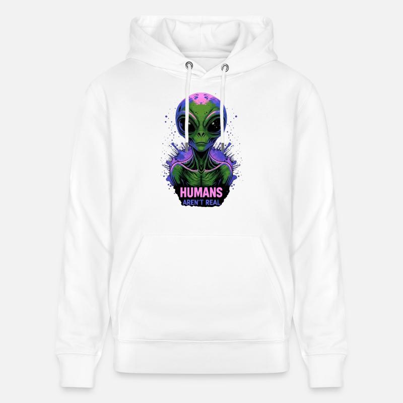 Extraterrestre 👽 - Sweat à capuche bio CRUISER Stanley/Stella Unisexe - blanc