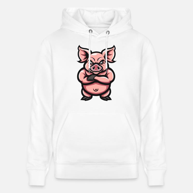 Cochon - Sweat à capuche bio CRUISER Stanley/Stella Unisexe - blanc
