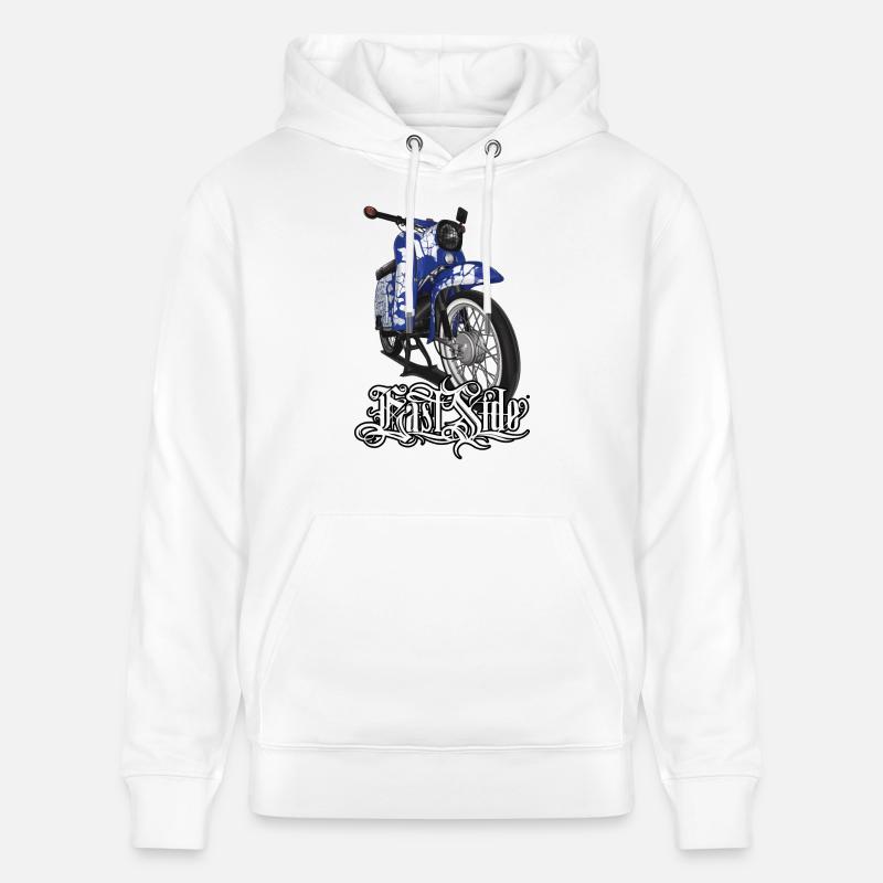 Réglage Schwalbe (bleu) // Illustration - Sweat à capuche bio CRUISER Stanley/Stella Unisexe - blanc
