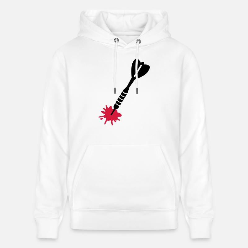 Jeu de fléchettes - Sweat à capuche bio CRUISER Stanley/Stella Unisexe - blanc