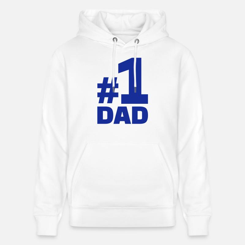 No. 1 Dad - Sweat à capuche bio CRUISER Stanley/Stella Unisexe - blanc