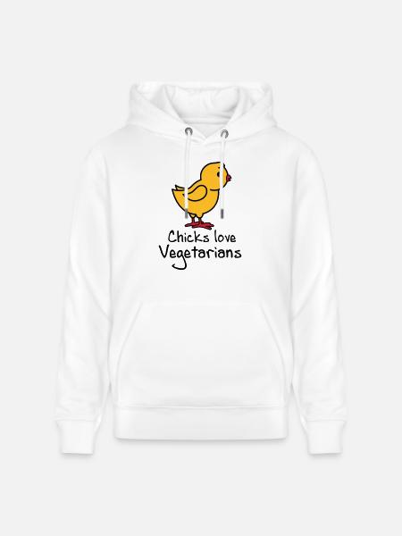 vegetarians - Stanley/Stella CRUISER Unisex Organic Hoodie - white