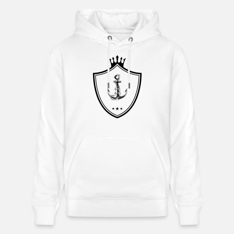 Ancre d’armoiries - Sweat à capuche bio CRUISER Stanley/Stella Unisexe - blanc