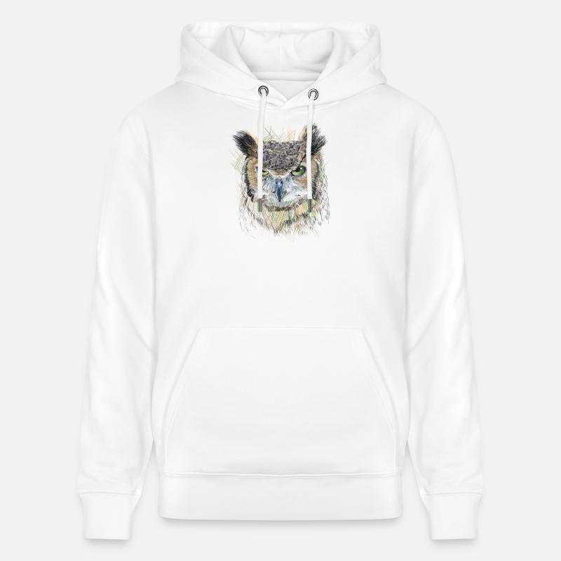 Owl - Sweat à capuche bio CRUISER Stanley/Stella Unisexe - blanc