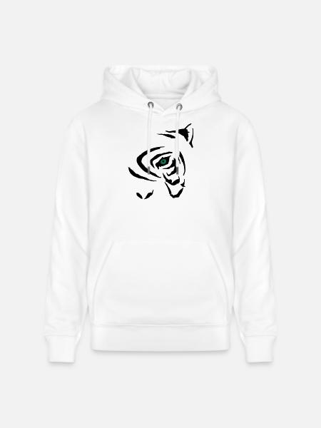 Tribal Tiger 2 - Stanley/Stella CRUISER Unisex Organic Hoodie - white