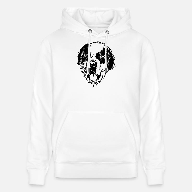 Tête de Saint-Bernard - Sweat à capuche bio CRUISER Stanley/Stella Unisexe - blanc