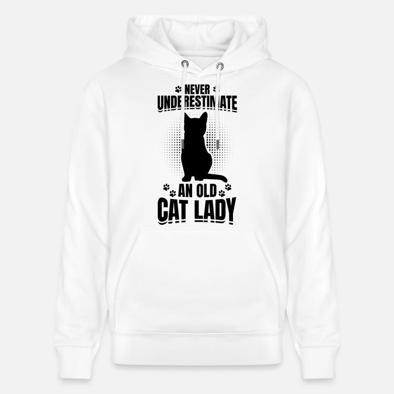 Chat Mamie - Sweat à capuche bio CRUISER Stanley/Stella Unisexe - blanc