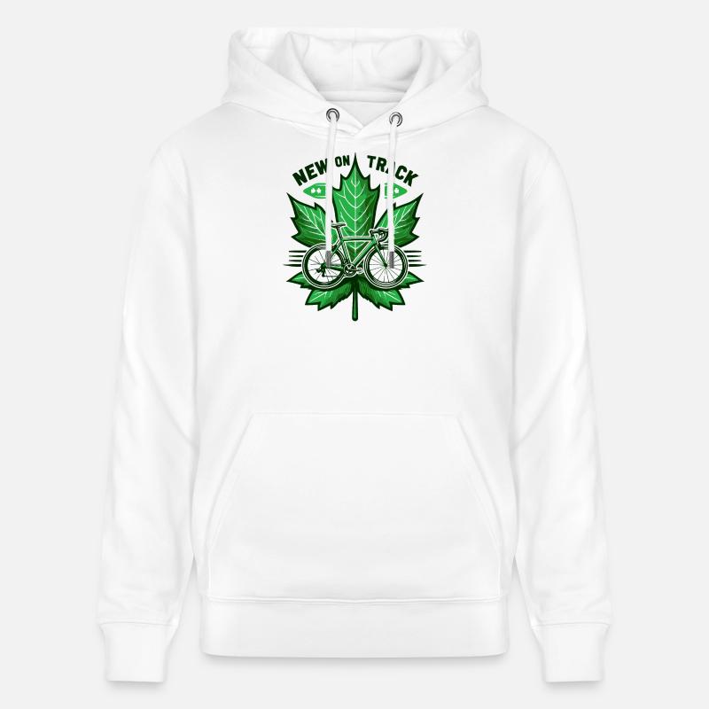 Conception du logo Cycling Leaf - Sweat à capuche bio CRUISER Stanley/Stella Unisexe - blanc