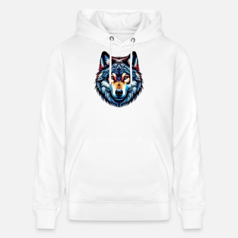 Loup - Sweat à capuche bio CRUISER Stanley/Stella Unisexe - blanc