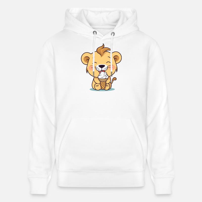 Löwe isst eis - Stanley/Stella Unisex Bio-Hoodie CRUISER  - Weiß