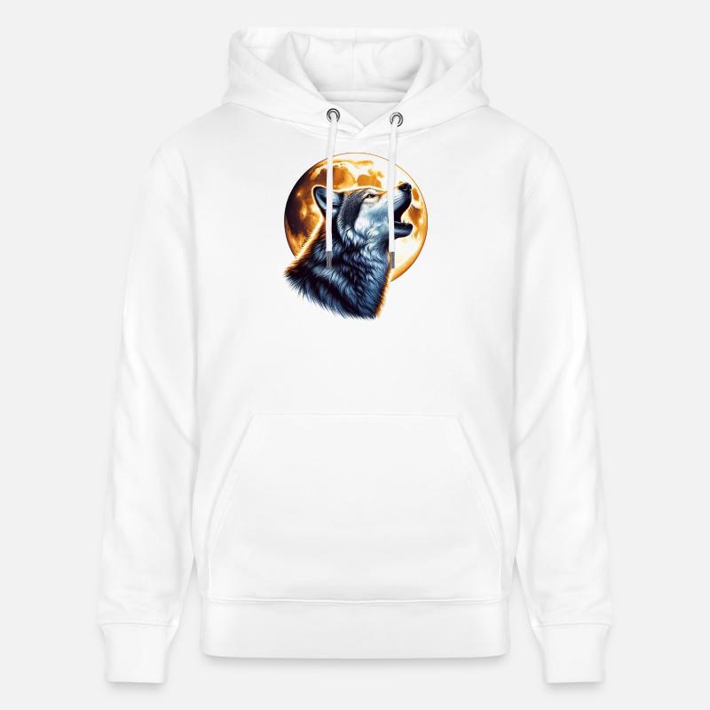 Loup - Sweat à capuche bio CRUISER Stanley/Stella Unisexe - blanc