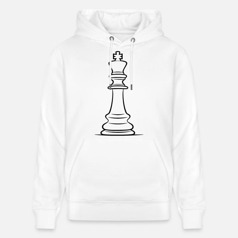 Dessin de pièces d’échecs - Sweat à capuche bio CRUISER Stanley/Stella Unisexe - blanc