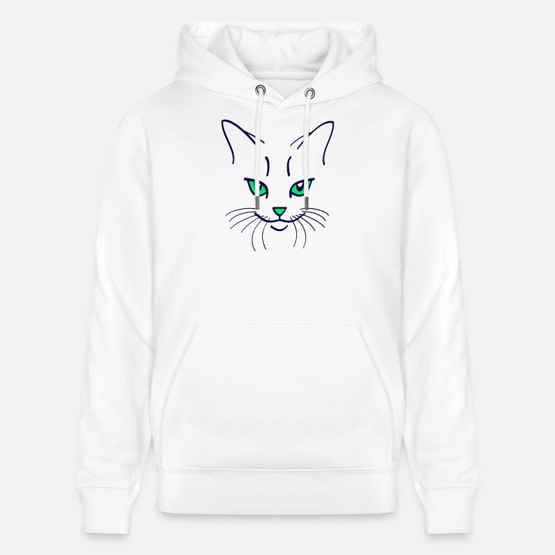 42 Couleur chat - Sweat à capuche bio CRUISER Stanley/Stella Unisexe - blanc