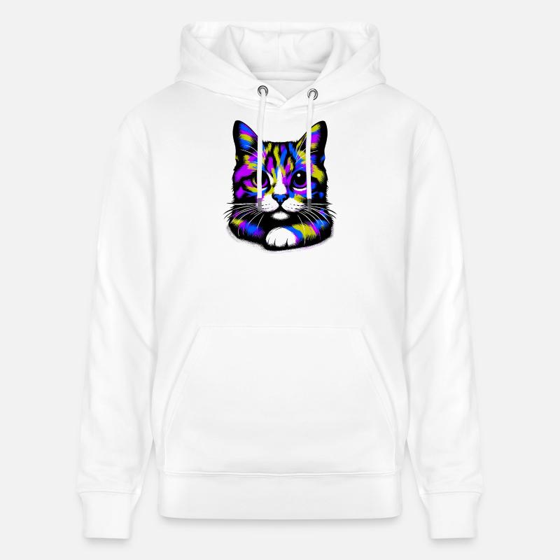 Katze - Stanley/Stella Unisex Bio-Hoodie CRUISER  - Weiß