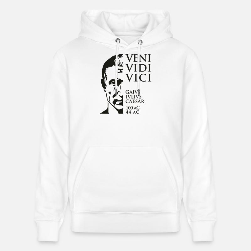 Veni Vidi Vici César Citation Empereur - Sweat à capuche bio CRUISER Stanley/Stella Unisexe - blanc
