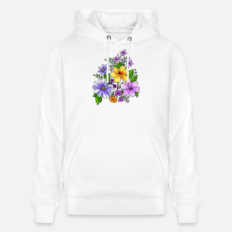 Fleur - Sweat à capuche bio CRUISER Stanley/Stella Unisexe - blanc