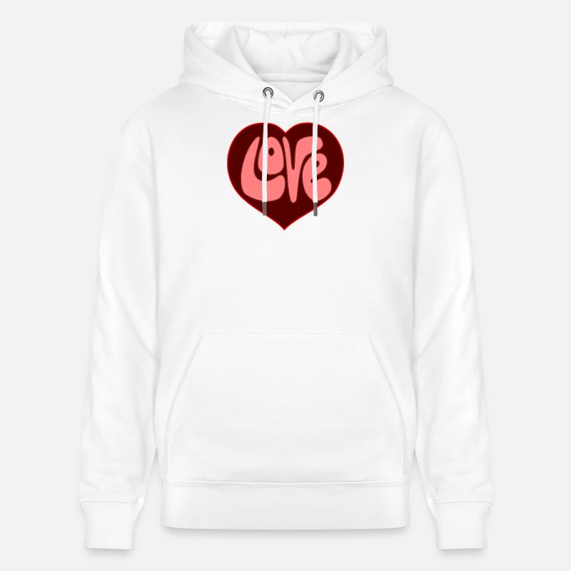 Conception de cœur d’amour par Cean - Sweat à capuche bio CRUISER Stanley/Stella Unisexe - blanc